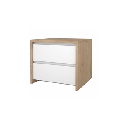 Next Nightstand 2 Drawers -Jackson Hickory & White