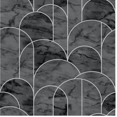 Wallpaper Arch Marbel Effect Black