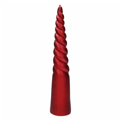 Conical Candle 30 Cm H Fire Wax Red