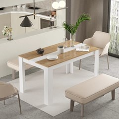 Dining Table - Oak & White
