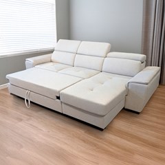 Sofa 3 Seater with Chaise Reversible - Light Grey