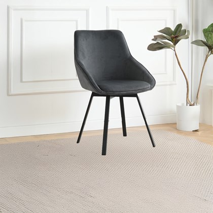 Dining Chair Velvet - Dark Grey