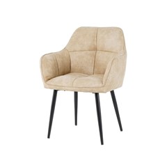 Dining Chair Light Brown Microfiber