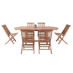 Oval Extendable Table with Chairs