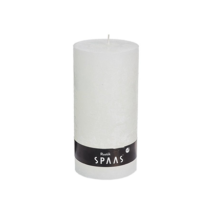 Spaas Rustic Cylinder Candle - 10 x 20cm - White