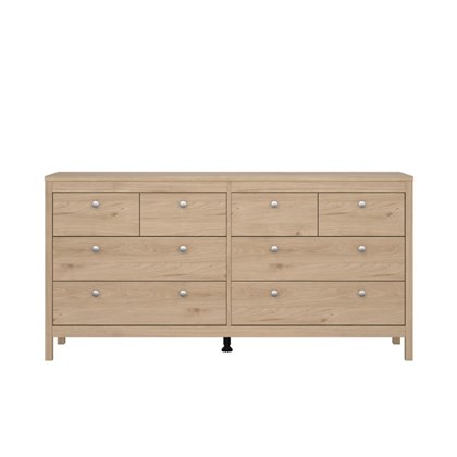 Madrid Double Dresser 4 x 4 Drawers Oak