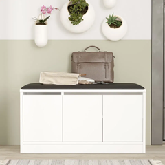 Shoe Rack Cabinet Bench with Puff