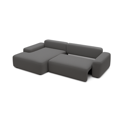 Corner Sofa Bed with Chaise Left 265cm – Light Grey