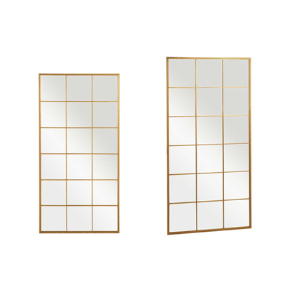 Gold Window Mirror 180x90cm