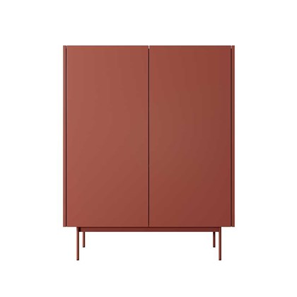 Sideboard Large 2 Doors – Ceramic Red & Linea Oak
