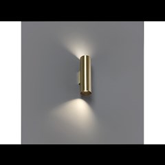Stan Satin Gold Wall Lamp 2xgu10