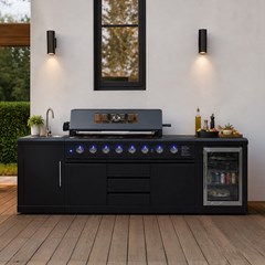 Outdoor Kitchen Black Power Coated