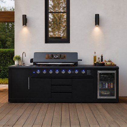 Outdoor Kitchen Black Power Coated