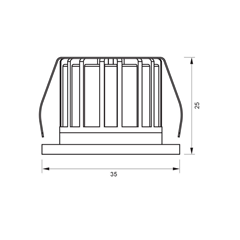LED Downlight 3W 4000K Black