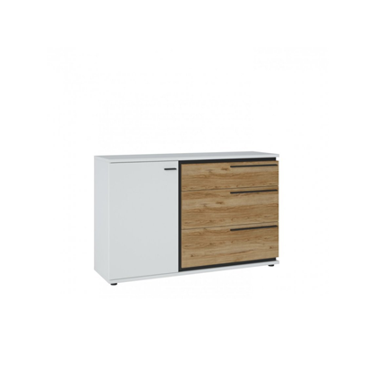 Chest Drawers 1D – White & Oak