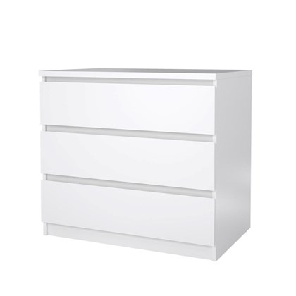 white Naia Chest 3 Drawers