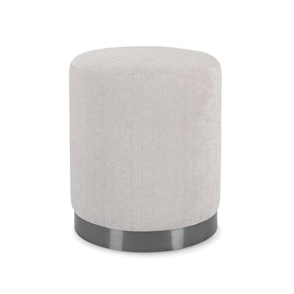 Round Pouf Ernestine - Light Grey