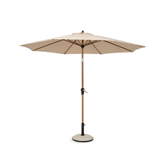 Natural - Beige Outdoor Parasol 3M W-Tilt
