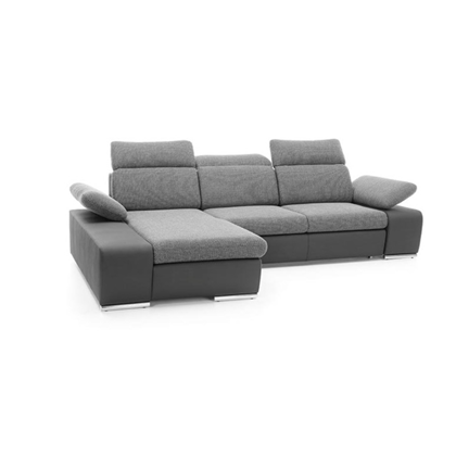 Cor Sofabed with Chaise Left 282cm – Light & Dark Grey