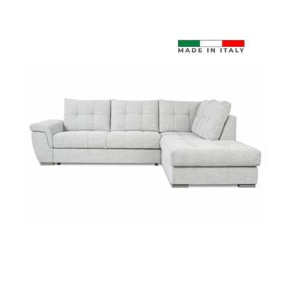 Sofa 3-Seater with Pull-Out Bed & Right Storage – Pale Grey