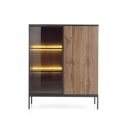 Sideboard Showcase Large 2 Doors – Wotan Oak & Black