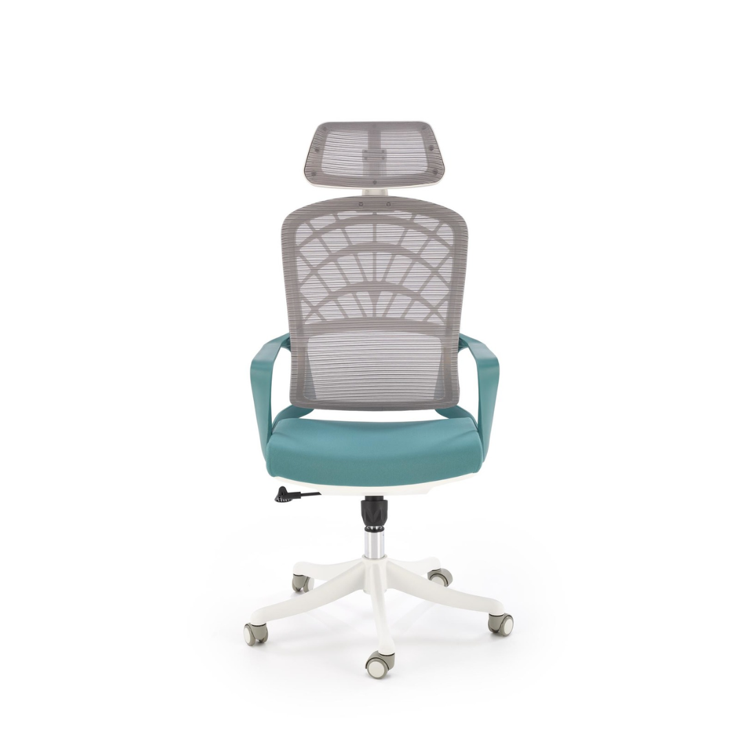 Office Chair Adjustable – Turquoise & White