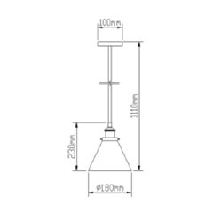 Transparent Glass Pendant Metal Series