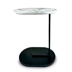 Coffee Table With White MDF Top and Black Metal Legs