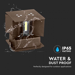 11W LED Wall Lamp With Bridgelux Chip Corten 3000K Square