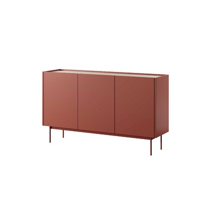 Sideboard 3 Doors – Ceramic Red & Linea Oak