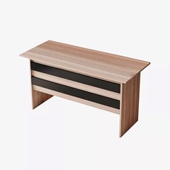 Office Desk Oak Larex Black