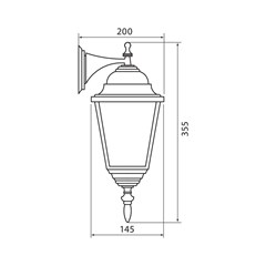 LANTERN RIGA WD006 BK IP44