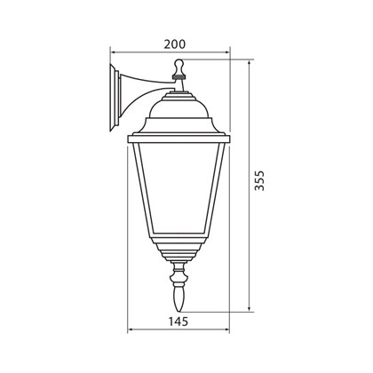 LANTERN RIGA WD006 BK IP44