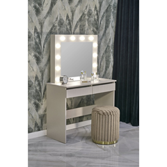 Cashmere Vanity Table with LED Mirror - 2 Drawers