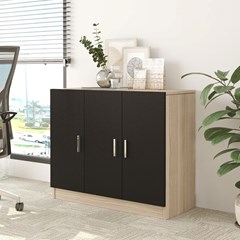 Office Cabinet Oak Larex Black