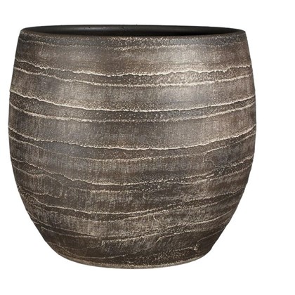 Pot Round Black - H32xd36cm