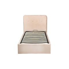 Upholstery Bed 90x200 with Gas Lift - Light Brown