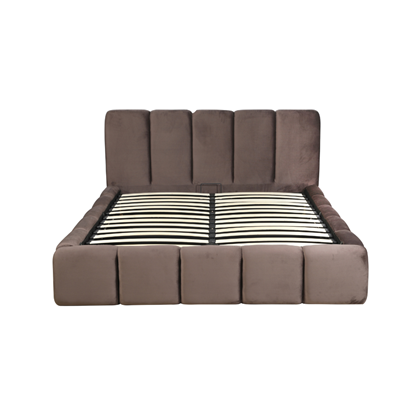 Upholstery Bed with Gaslift – Brown