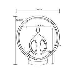 Figurine Table Lamp - Gold & Black