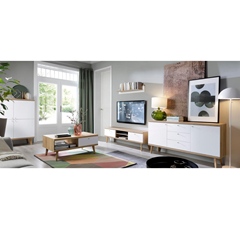 Cabinet 80 – Riviera Oak & White