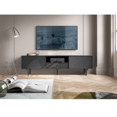 TV Cabinet 2Doors and Drawer - Black