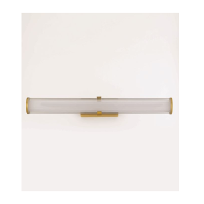 Wall Light Sandy Gold Metal and Clear Line Glass IP20
