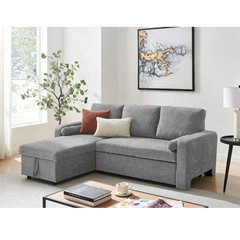 reversible chaise with storage Corner Sofa – Grey