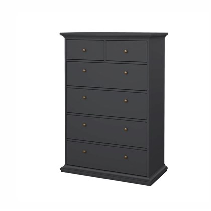 Paris Chest 6 drawers Grey