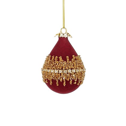 Luxury Dark Red Glass Ornament