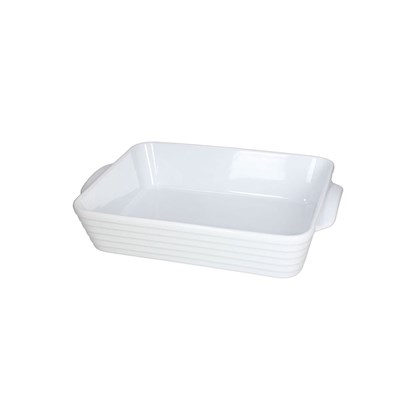 Rectangular Baking Dish 31x21.5 h7.5 White Ceramic