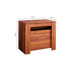 Extendable Dining Table Wood Grain Finish