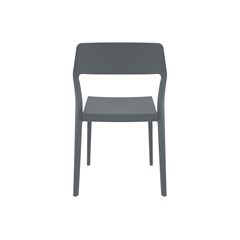 Dark Grey Resin Dining Chair