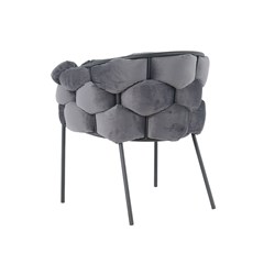 Lounge Chair Velvet Dark Grey