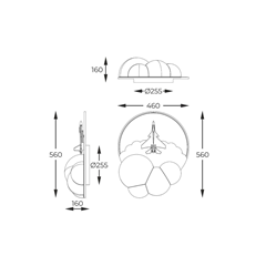 Ceiling Light - Jet Plane with Cloud Design & Remote Control